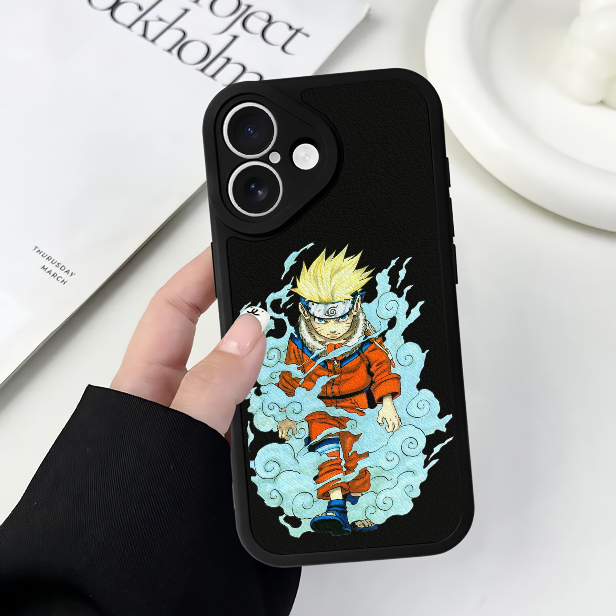 （画像用） NARUTO -ナルト- うずまき ナルト Uzumaki Naruto 【iPhone 16シリーズ対応】シリコンスマホケース（レザー調） 材質：シリコン